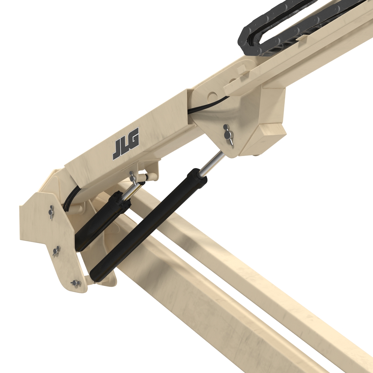 Telescopic Boom Lift JLG 450AJ Yellow Rigged 3D model