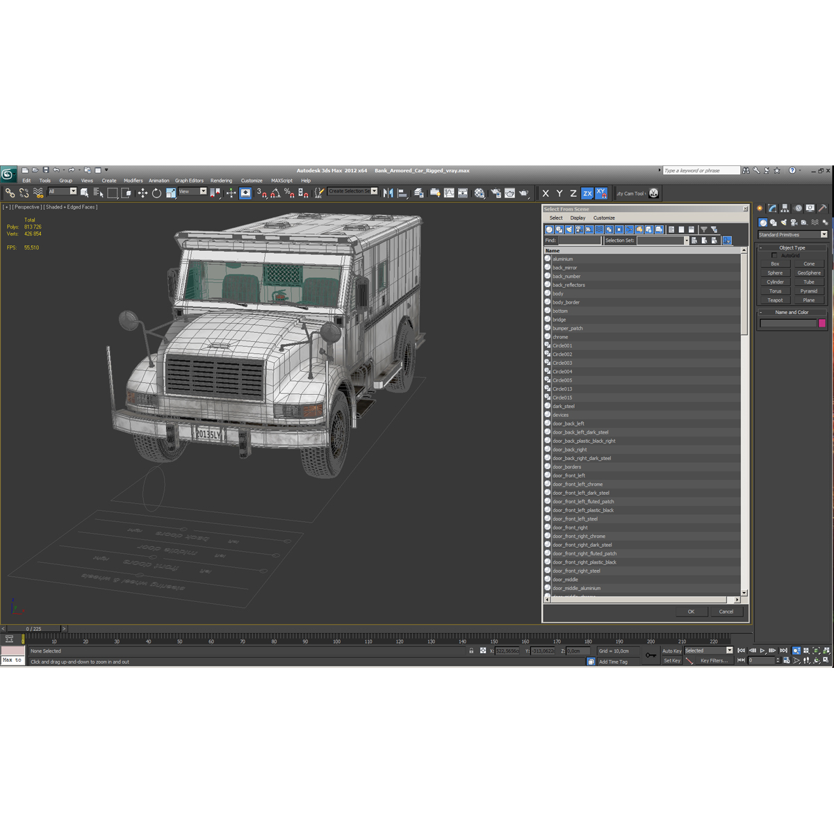 3D Bank Armored Car Rigged model