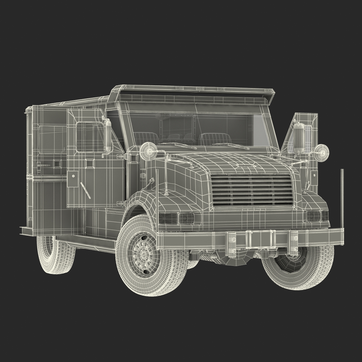 3D Bank Armored Car Rigged model