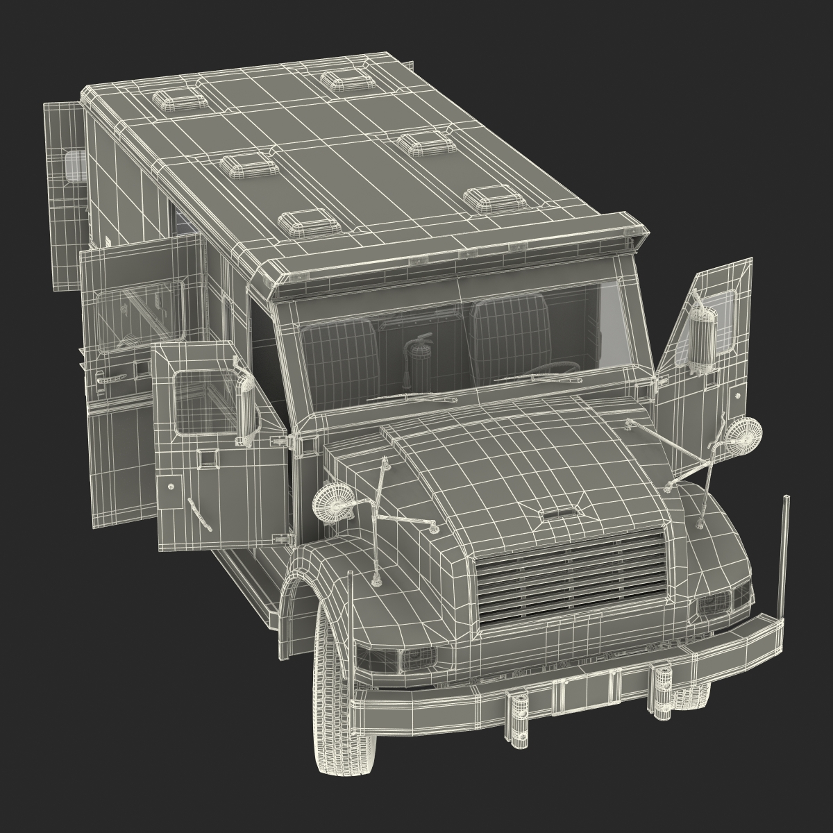 3D Bank Armored Car Rigged model