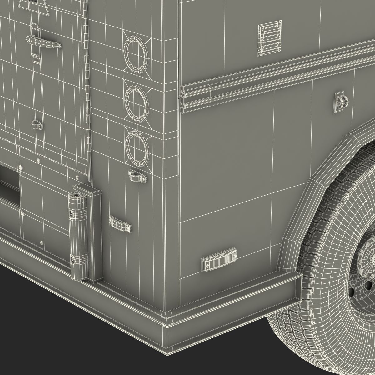 Bank Armored Car Simple Interior 3D