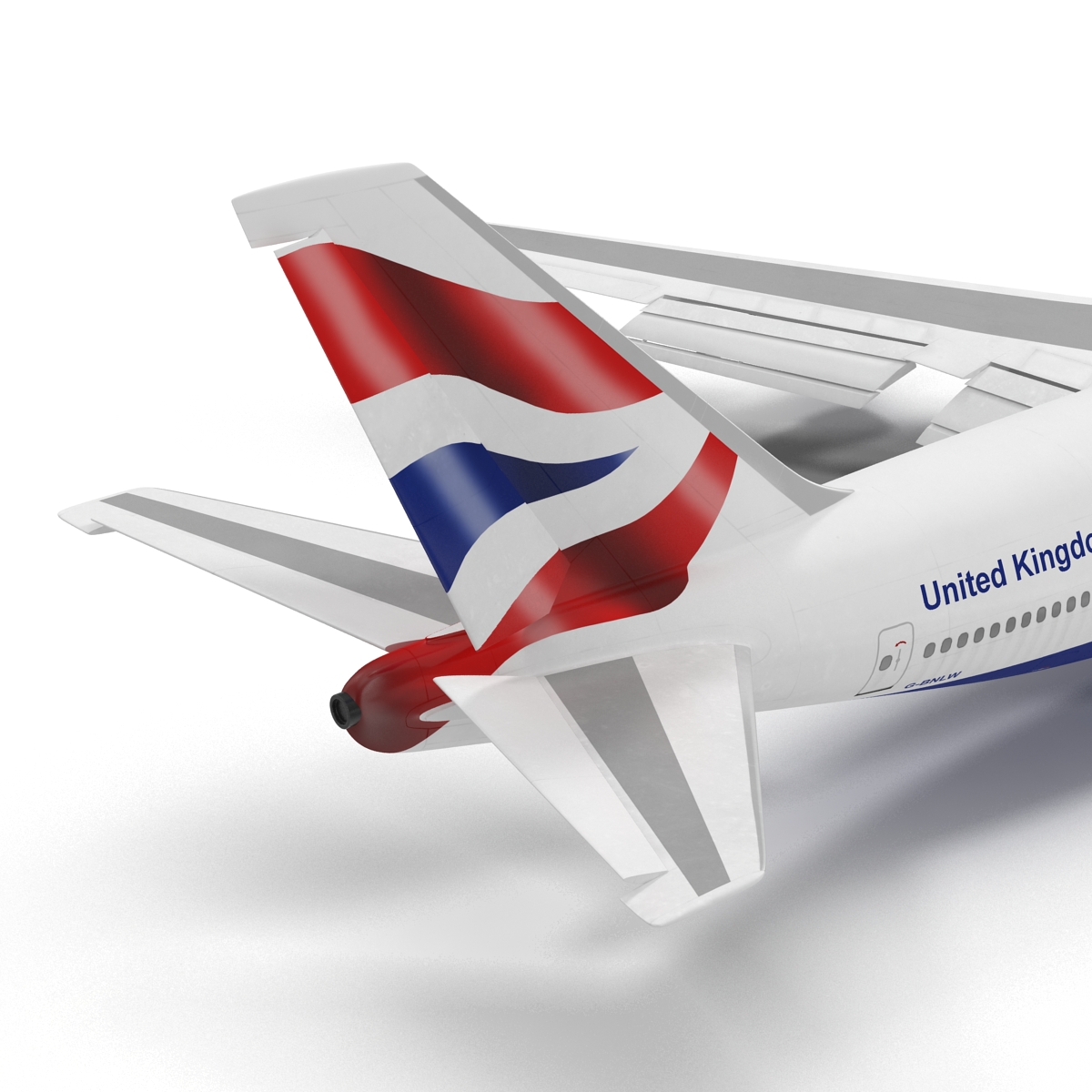 3D Boeing 747 100B British Airways Rigged model