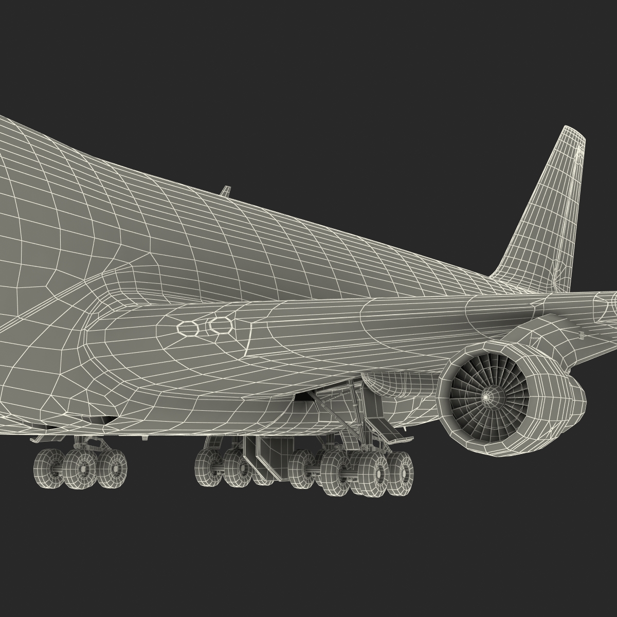 3D Boeing 747 100B KLM Rigged