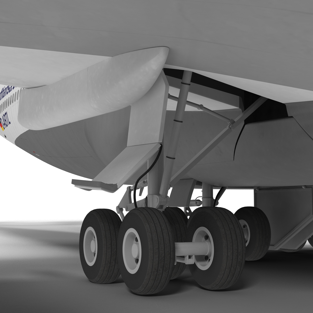 3D model Boeing 747 100B Lufthansa