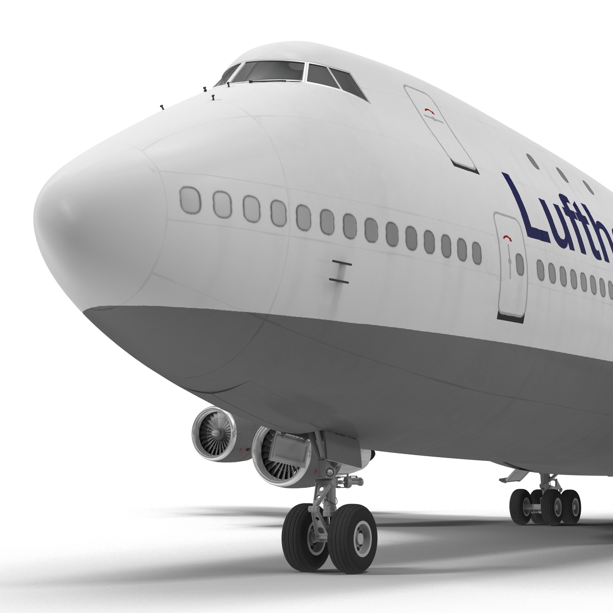 Boeing 747 100B Lufthansa Rigged 3D