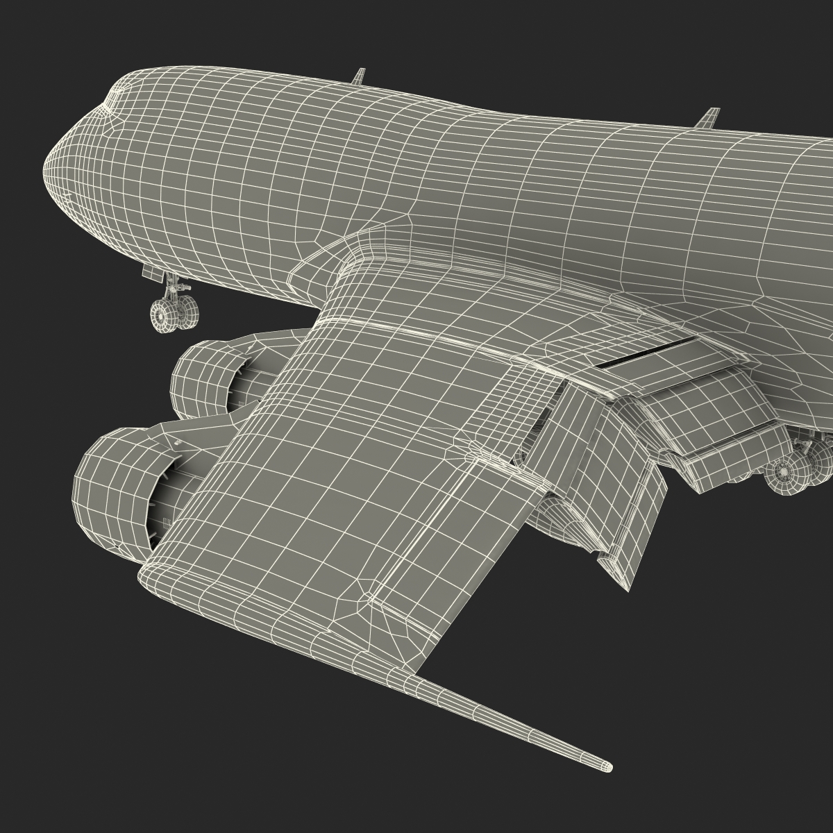 Boeing 747 100B Lufthansa Rigged 3D