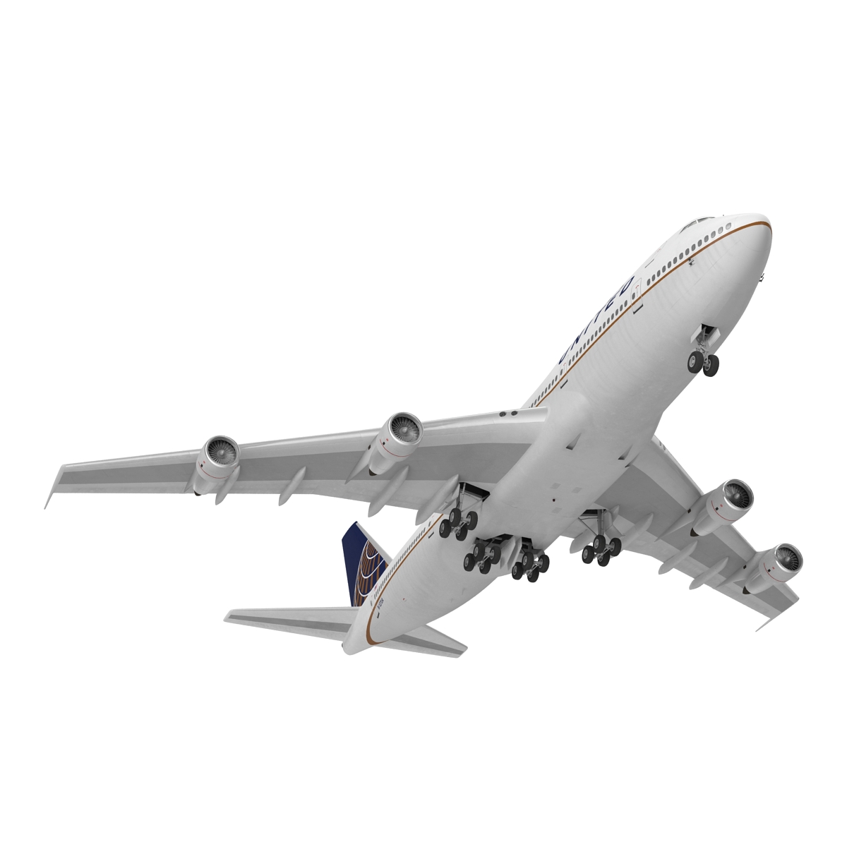 Boeing 747 100B United 3D