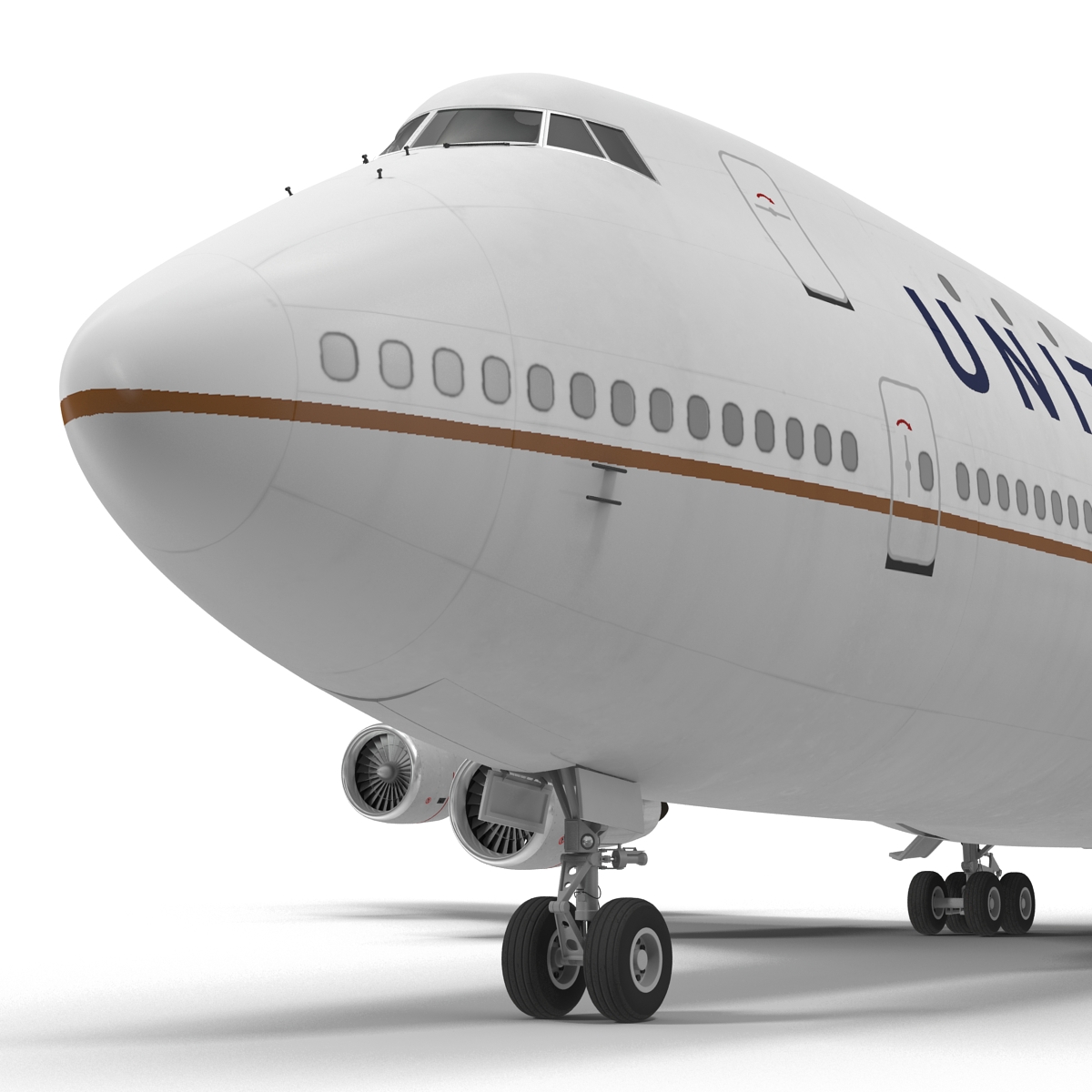 Boeing 747 100B United 3D