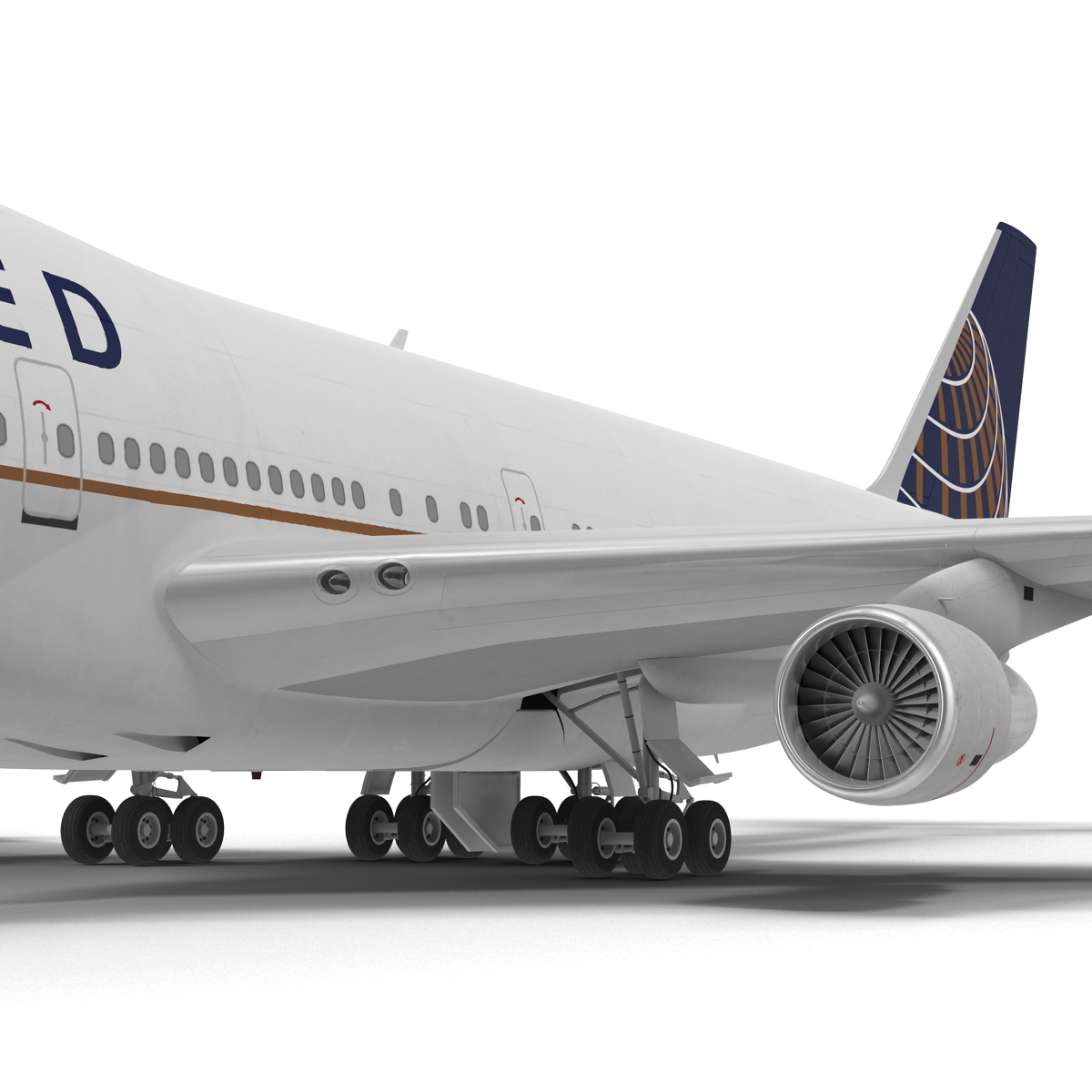 Boeing 747 100B United 3D