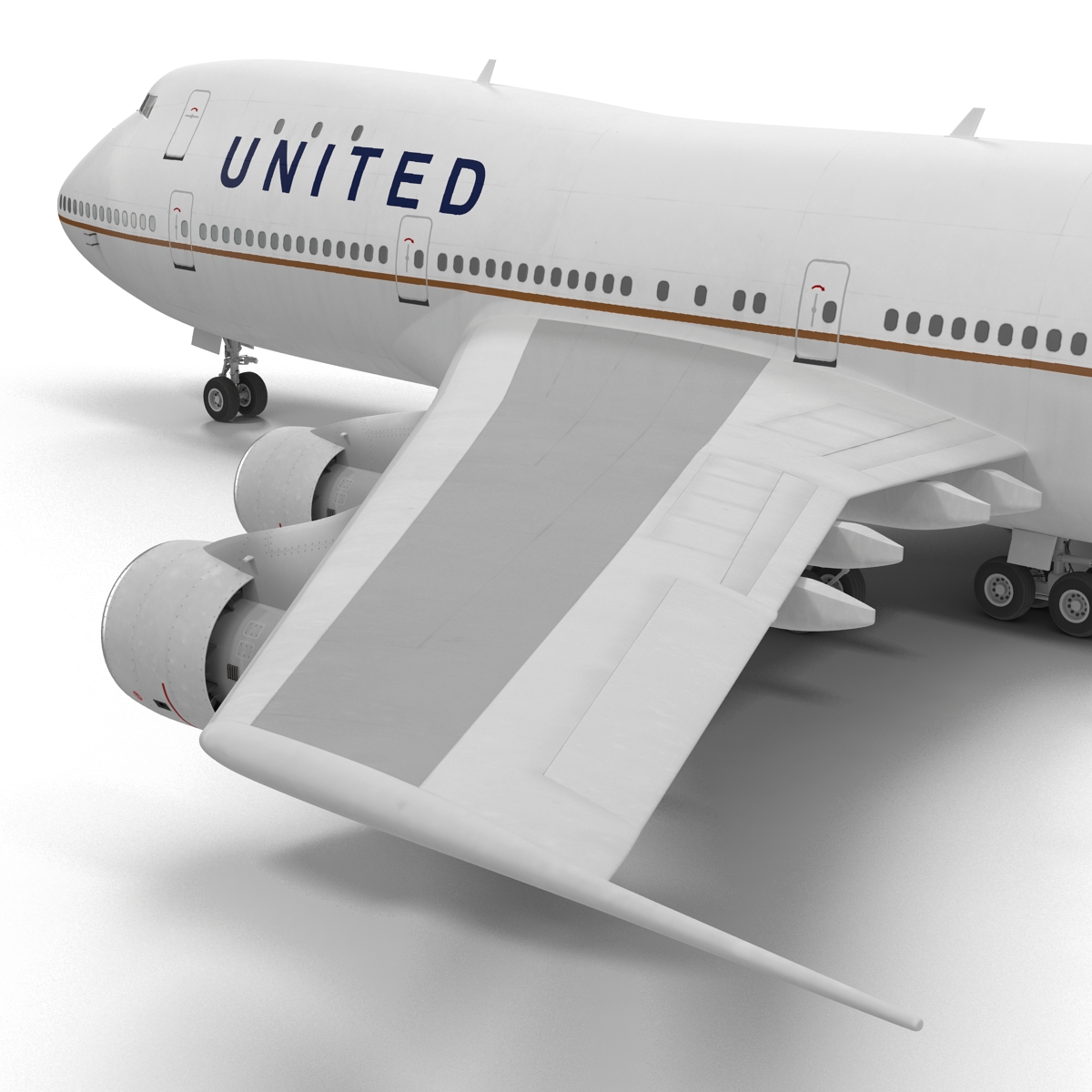 Boeing 747 100B United 3D