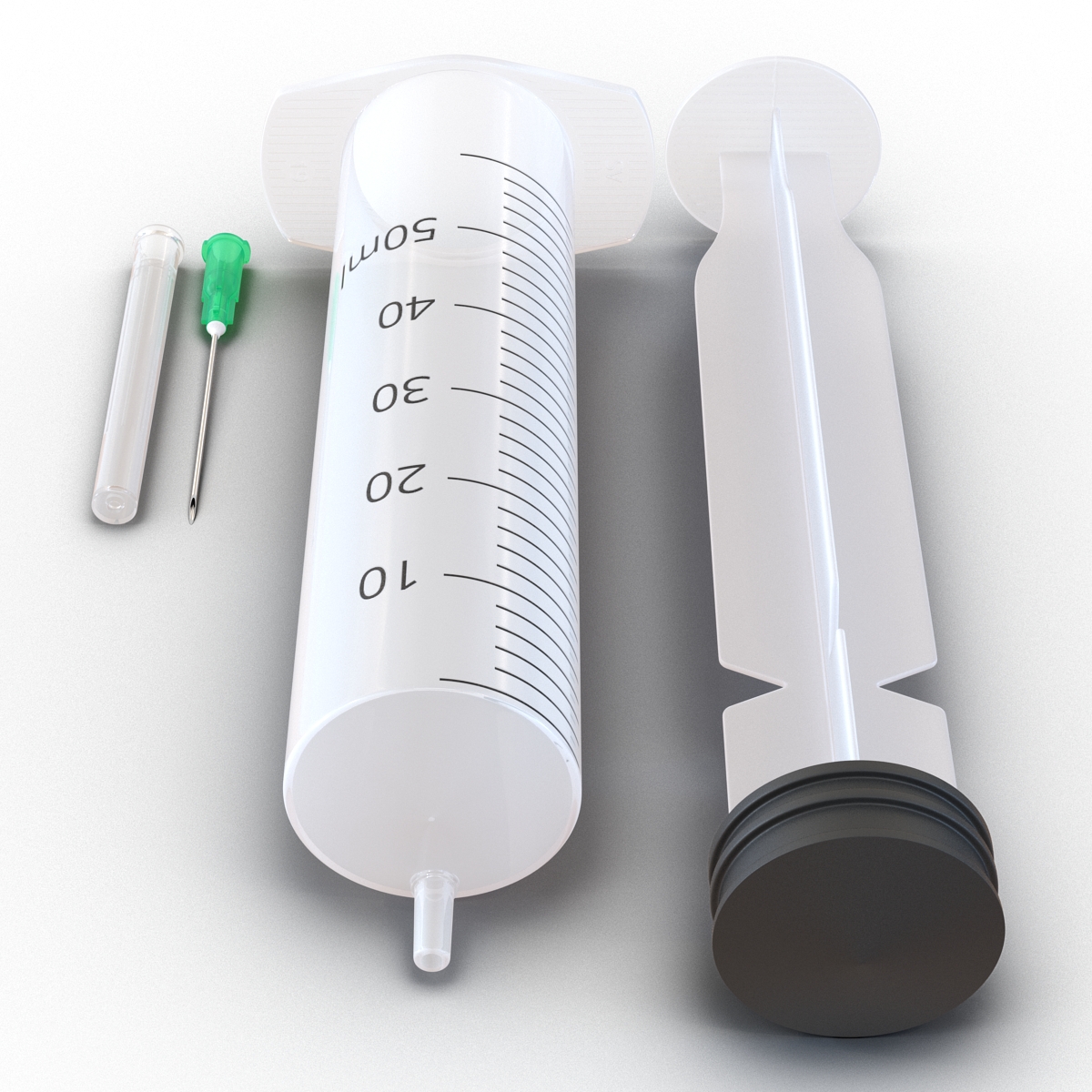 Disposable Syringe 50ml Set 3D