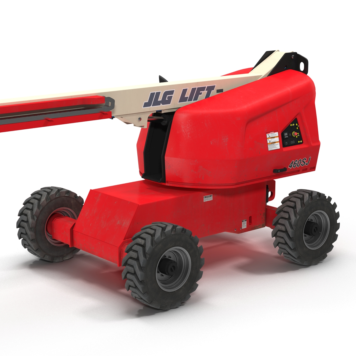 3D model Telescopic Boom Lift JLG Red Rigged