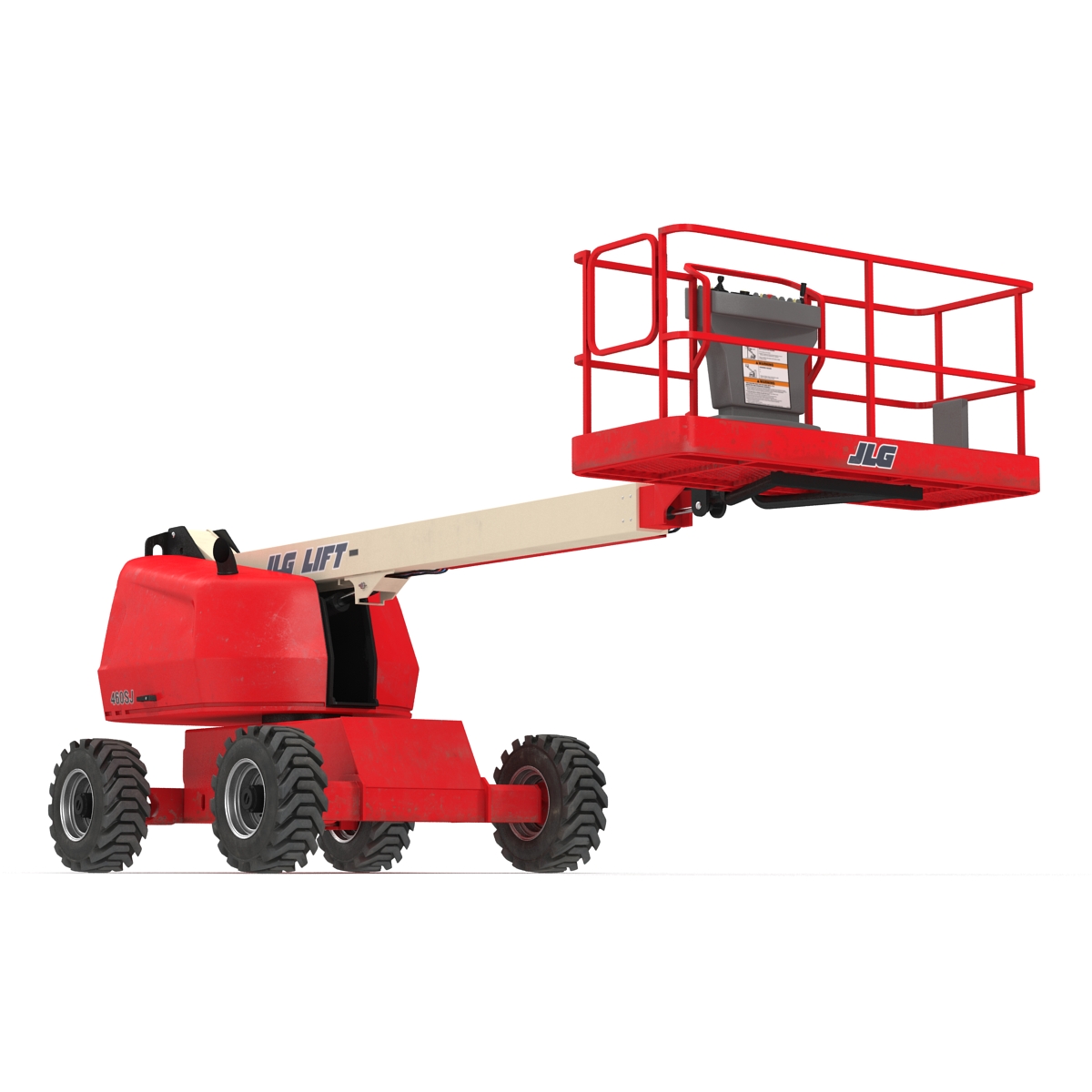 3D Telescopic Boom Lift JLG Red model