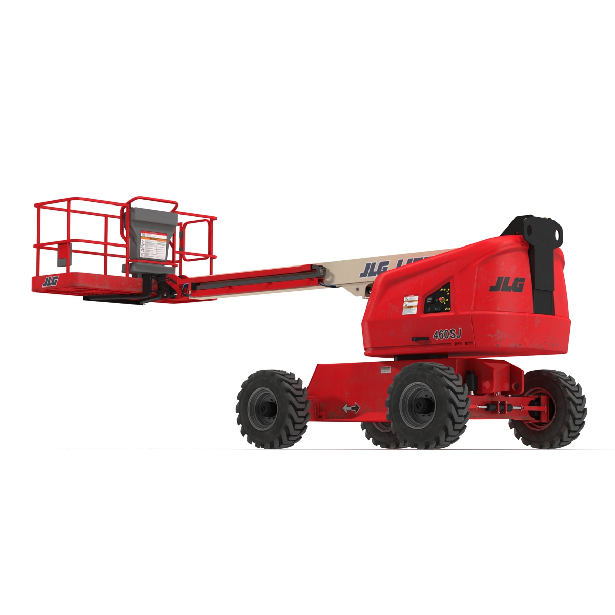 3D Telescopic Boom Lift JLG Red model