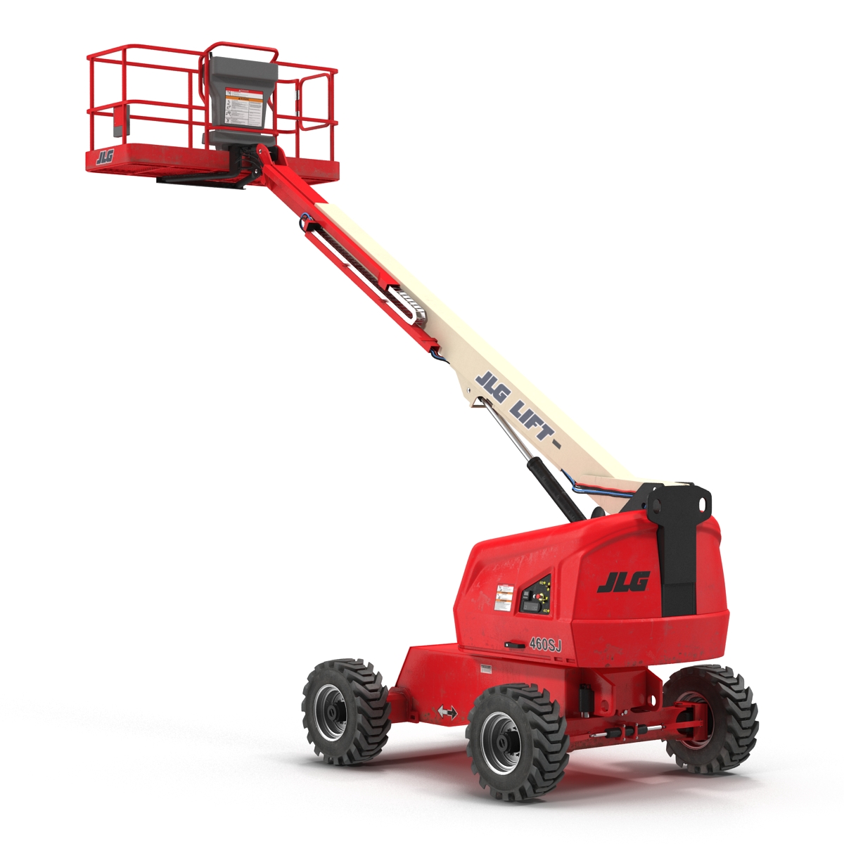 3D model Telescopic Boom Lift JLG Red 2