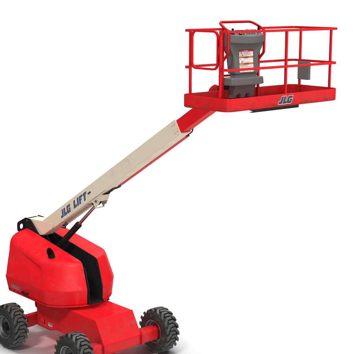 3D model Telescopic Boom Lift JLG Red 2