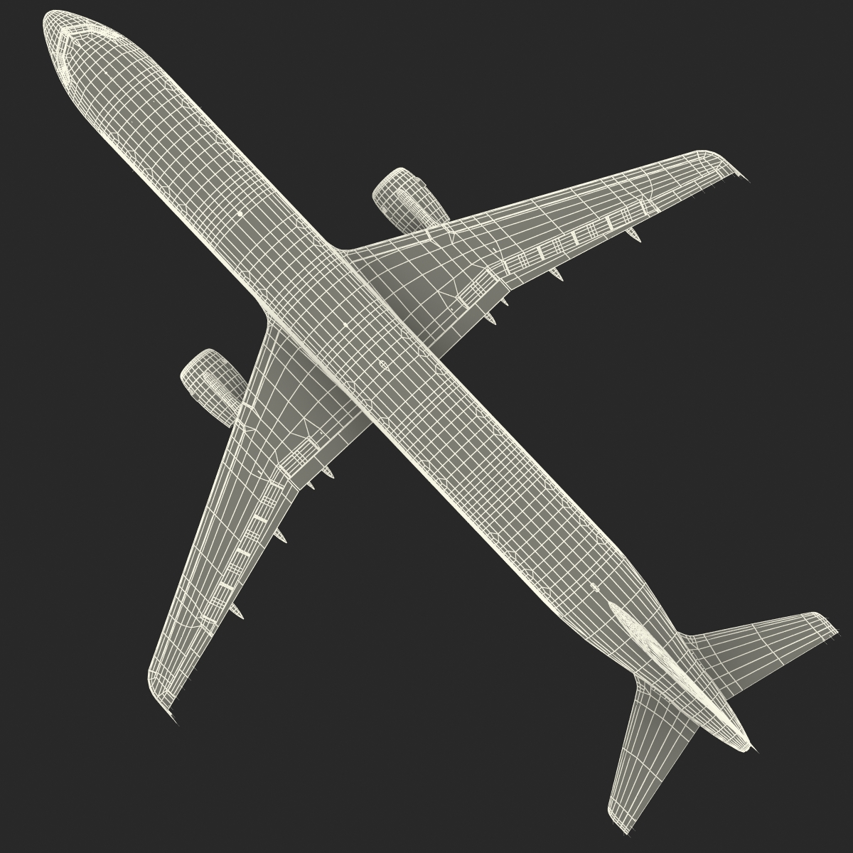 3D Airbus A321 American Airlines Rigged