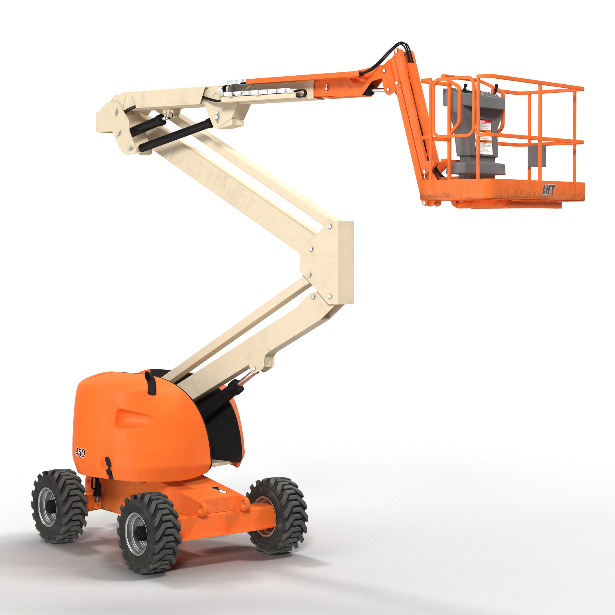 Telescopic Boom Lift Generic 2 Rigged 3D