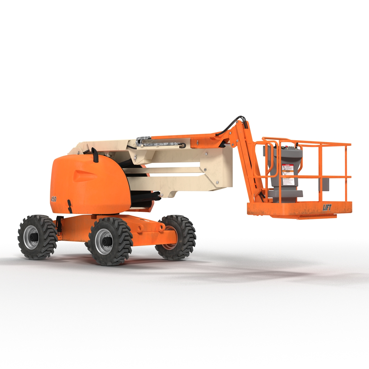 Telescopic Boom Lift Generic 2 Rigged 3D