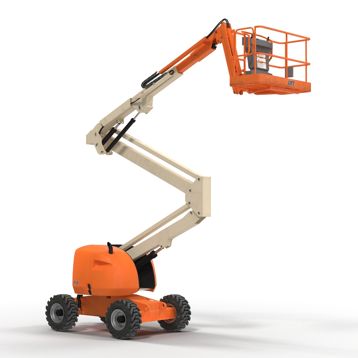 Telescopic Boom Lift Generic 2 Rigged 3D