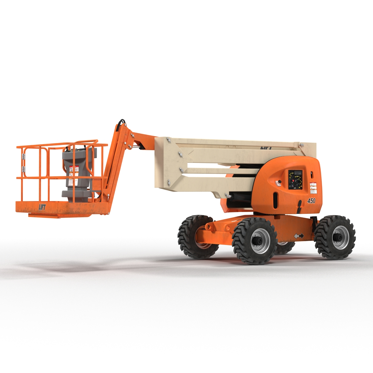 Telescopic Boom Lift Generic 2 Rigged 3D