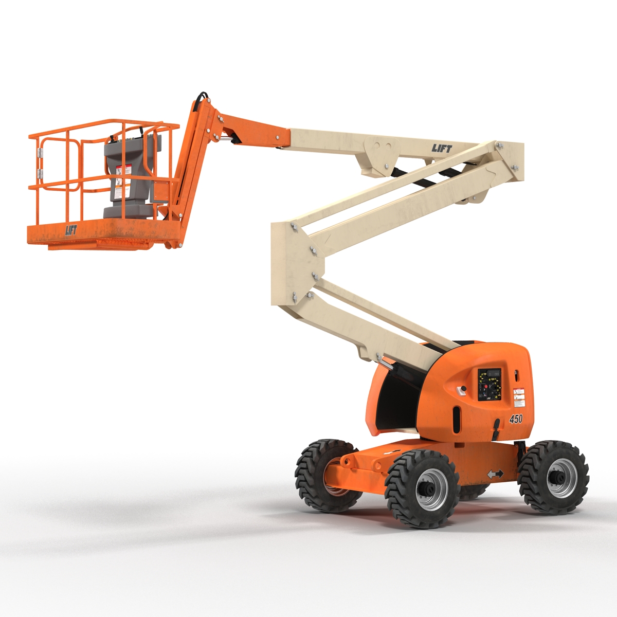 Telescopic Boom Lift Generic 2 Rigged 3D