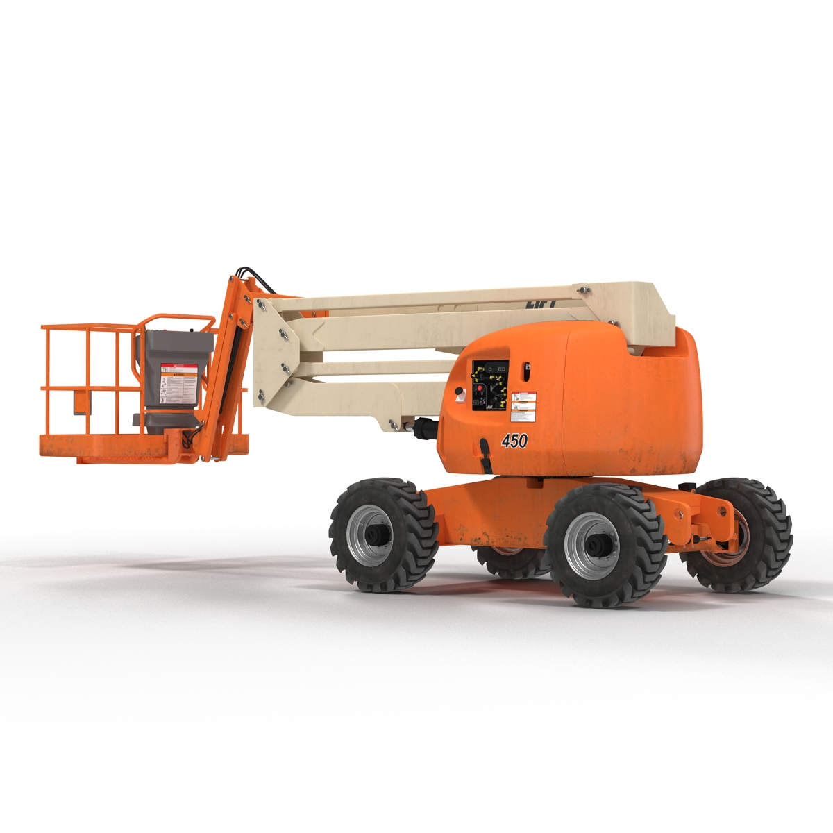 Telescopic Boom Lift Generic 2 Rigged 3D