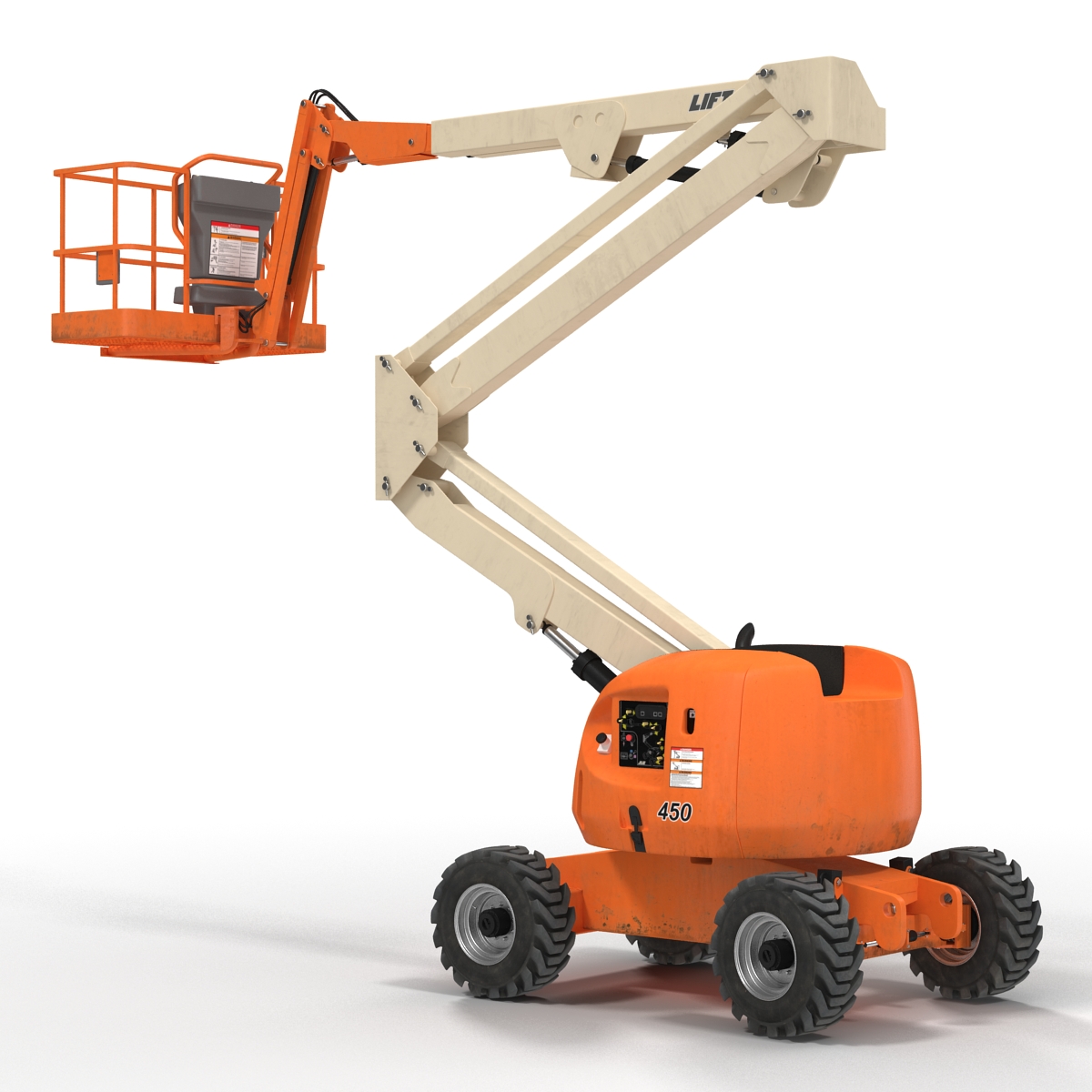 Telescopic Boom Lift Generic 2 Rigged 3D