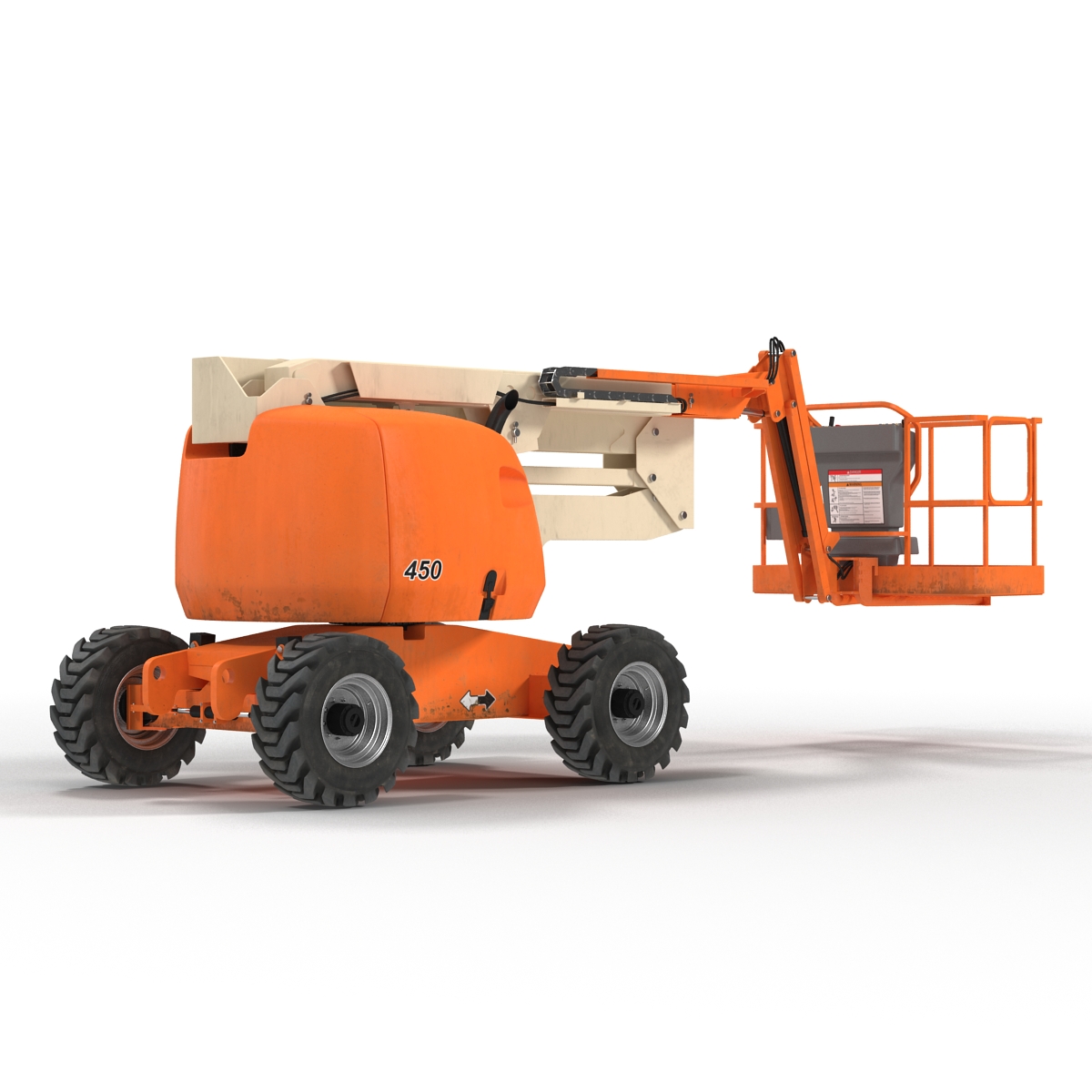 Telescopic Boom Lift Generic 2 Rigged 3D