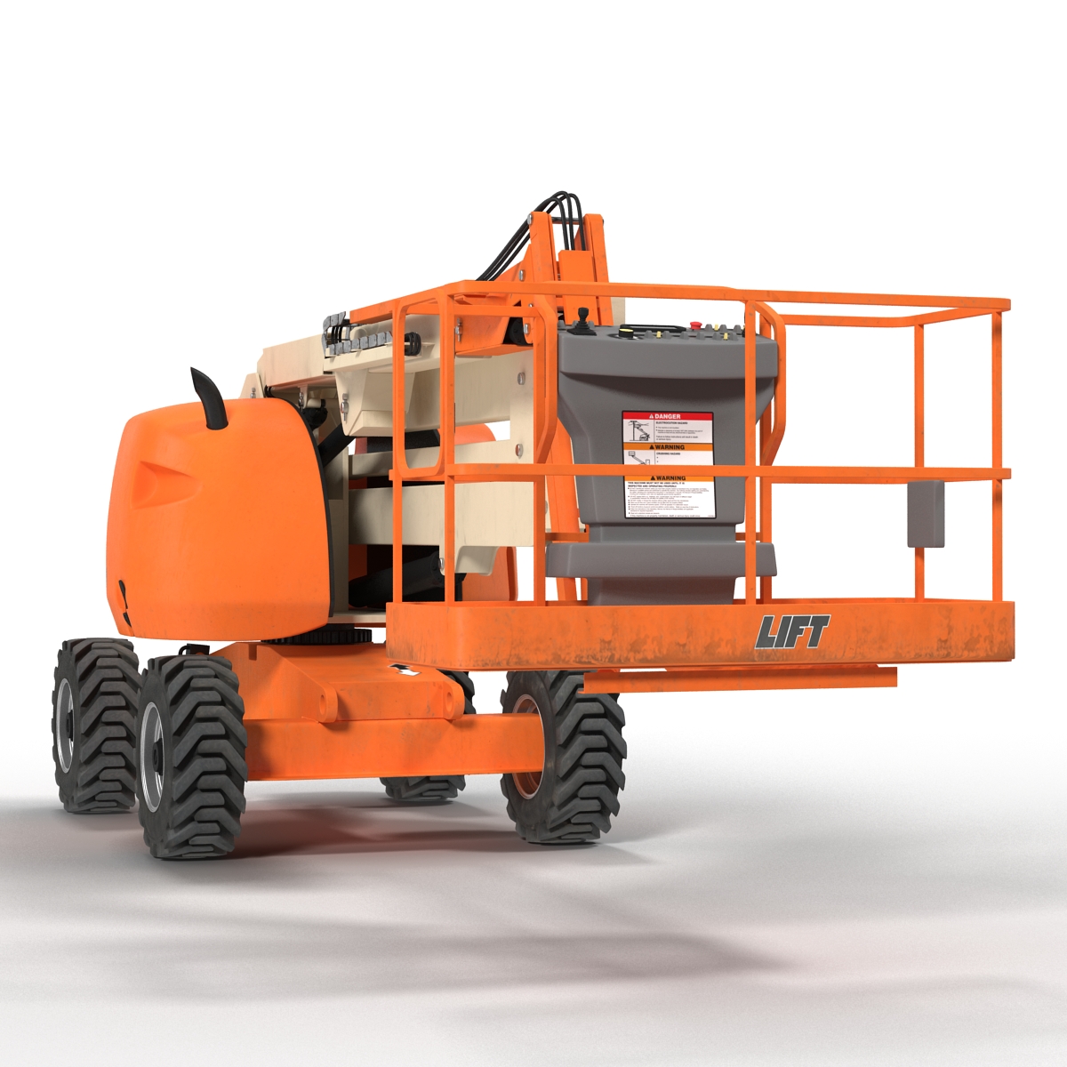 Telescopic Boom Lift Generic 2 Rigged 3D