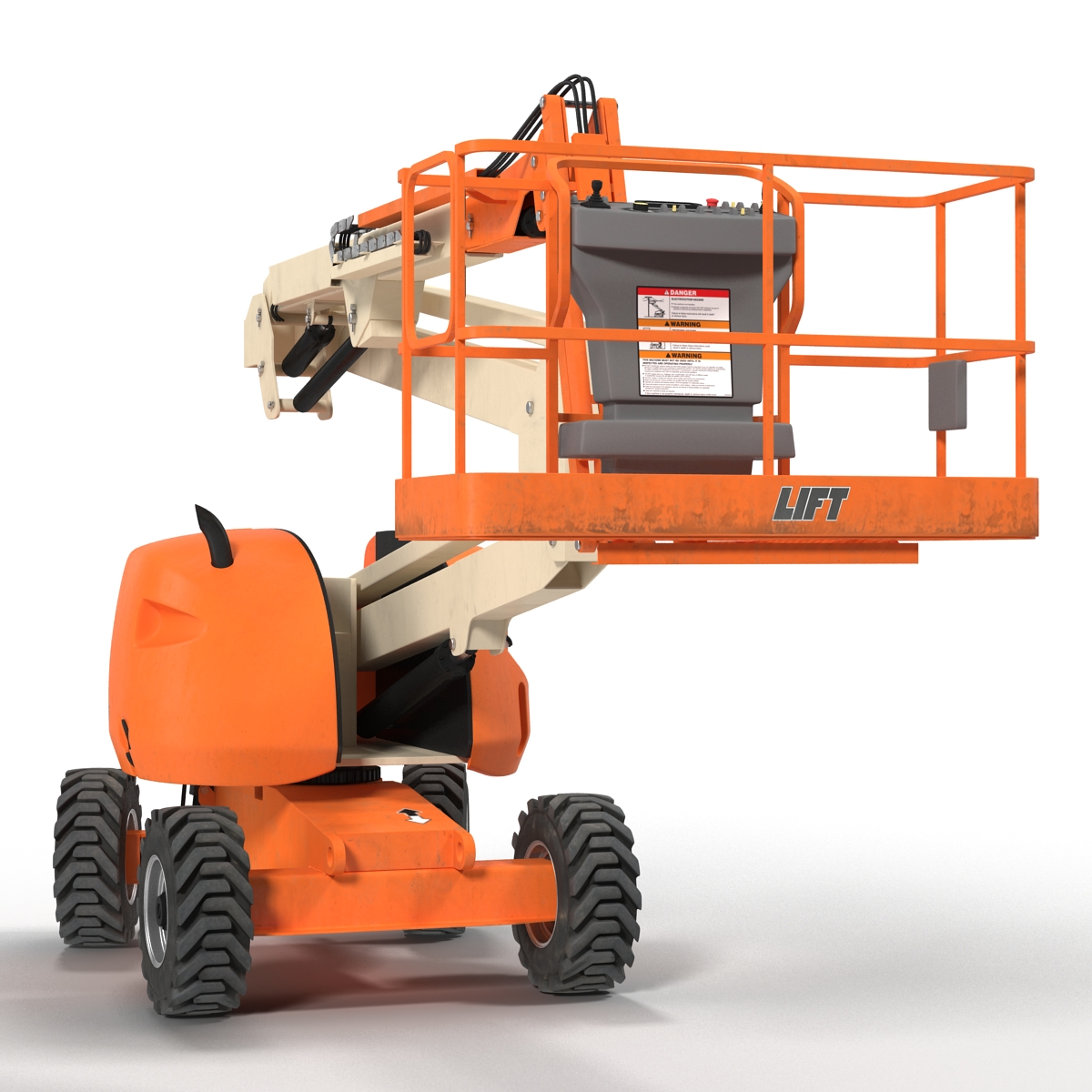 Telescopic Boom Lift Generic 2 Rigged 3D