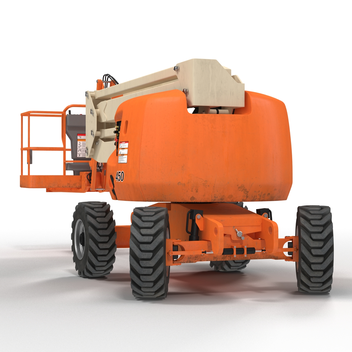 Telescopic Boom Lift Generic 2 Rigged 3D