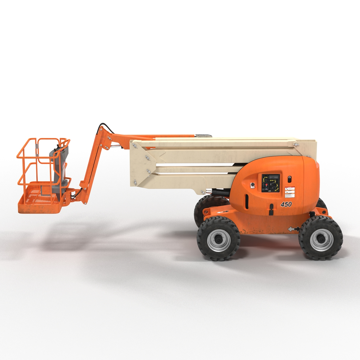 Telescopic Boom Lift Generic 2 Rigged 3D