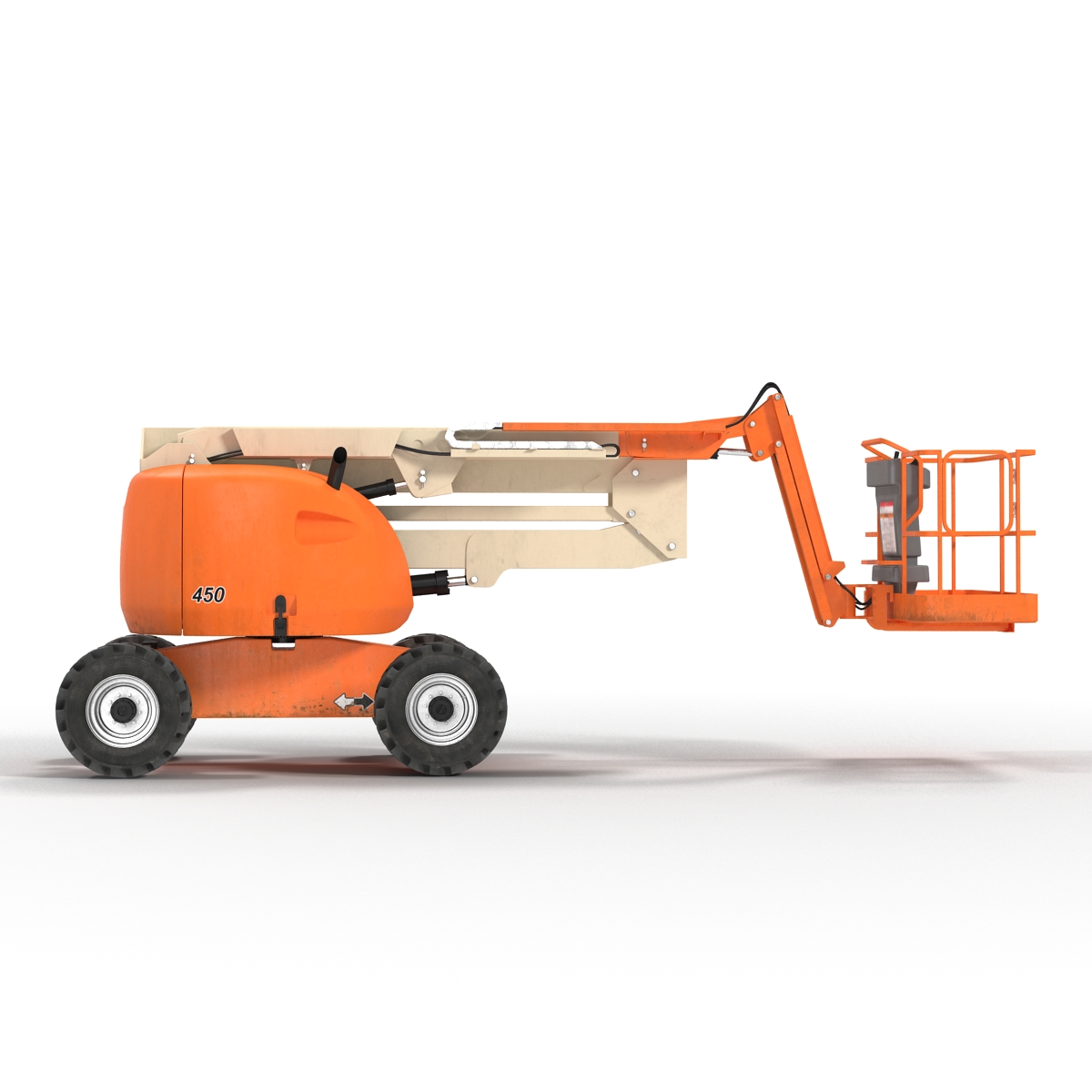 Telescopic Boom Lift Generic 2 Rigged 3D