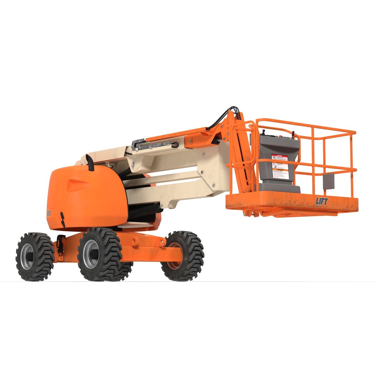 Telescopic Boom Lift Generic 2 Rigged 3D