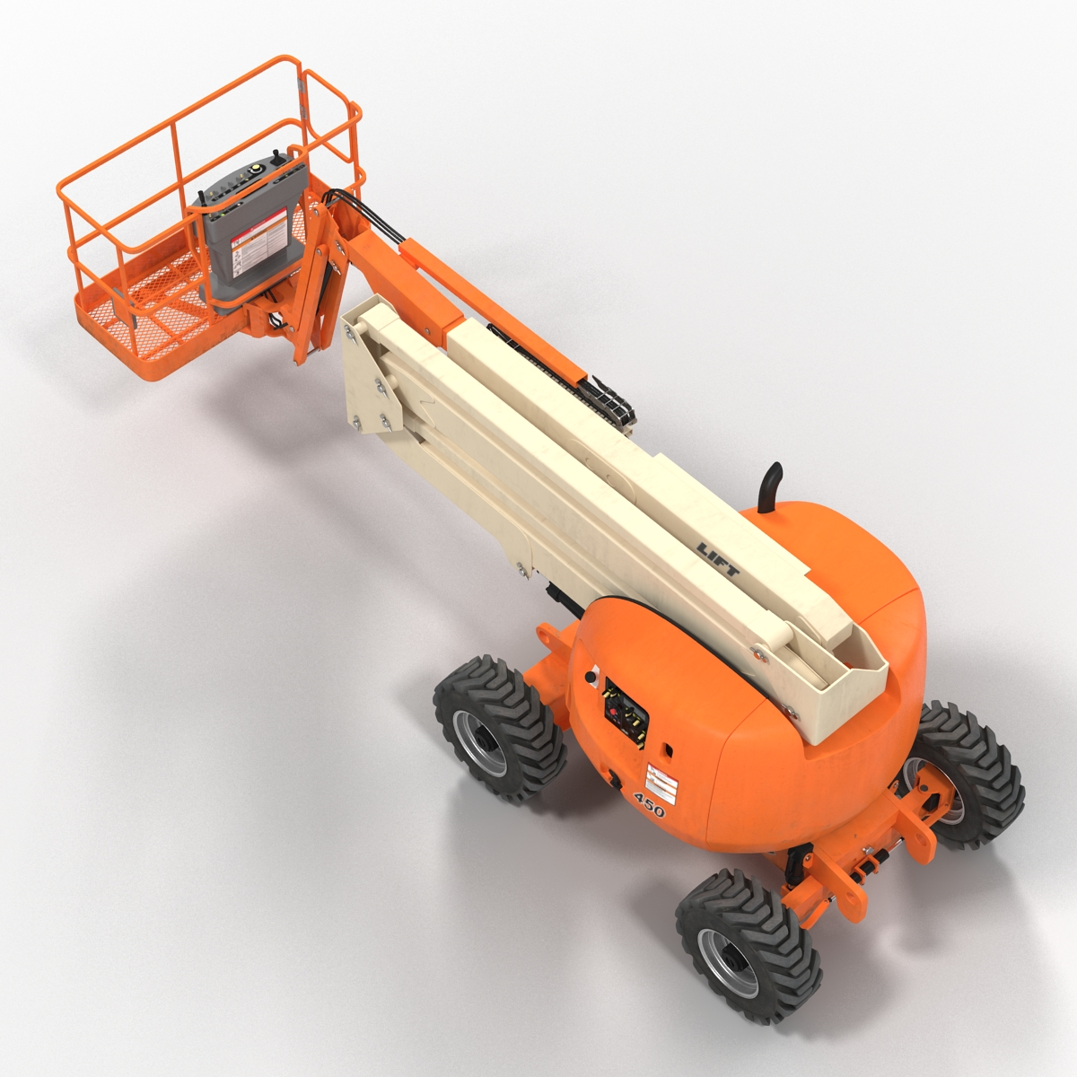 Telescopic Boom Lift Generic 2 Rigged 3D