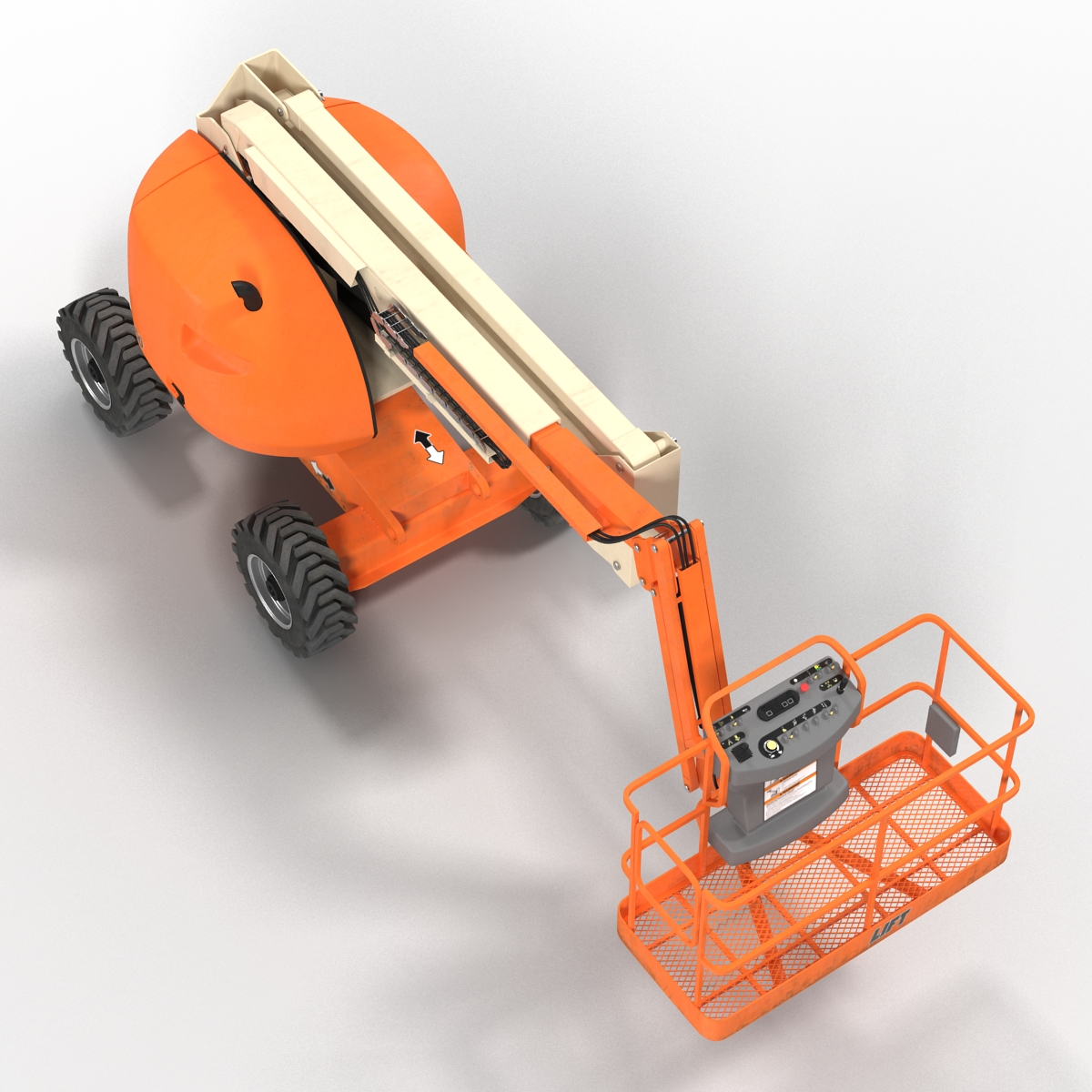 Telescopic Boom Lift Generic 2 Rigged 3D