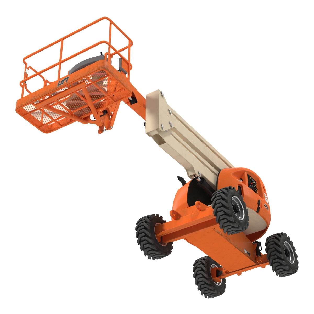 Telescopic Boom Lift Generic 2 Rigged 3D