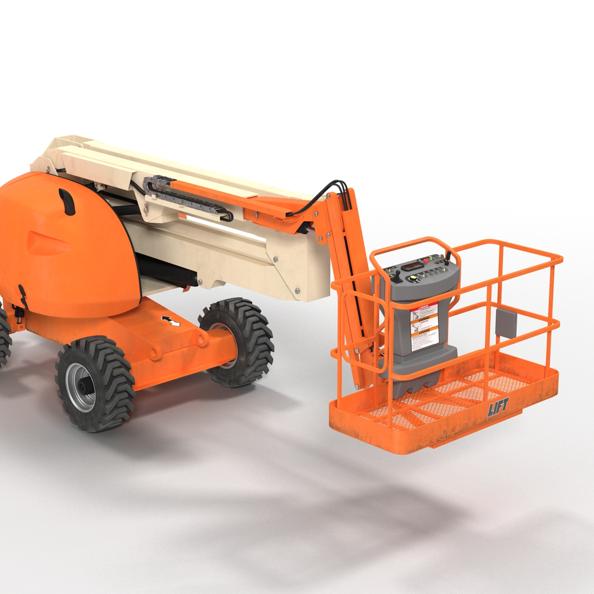 Telescopic Boom Lift Generic 2 Rigged 3D