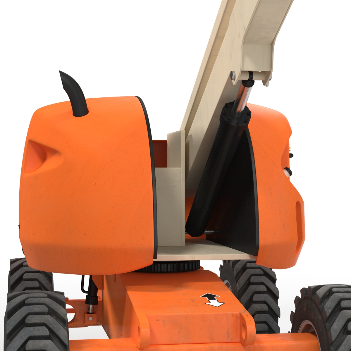 Telescopic Boom Lift Generic 2 Rigged 3D