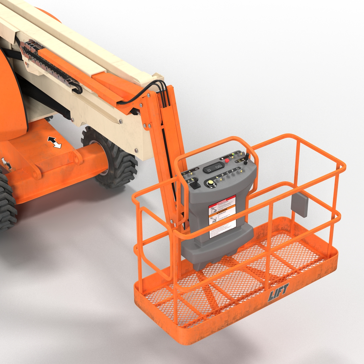 Telescopic Boom Lift Generic 2 Rigged 3D