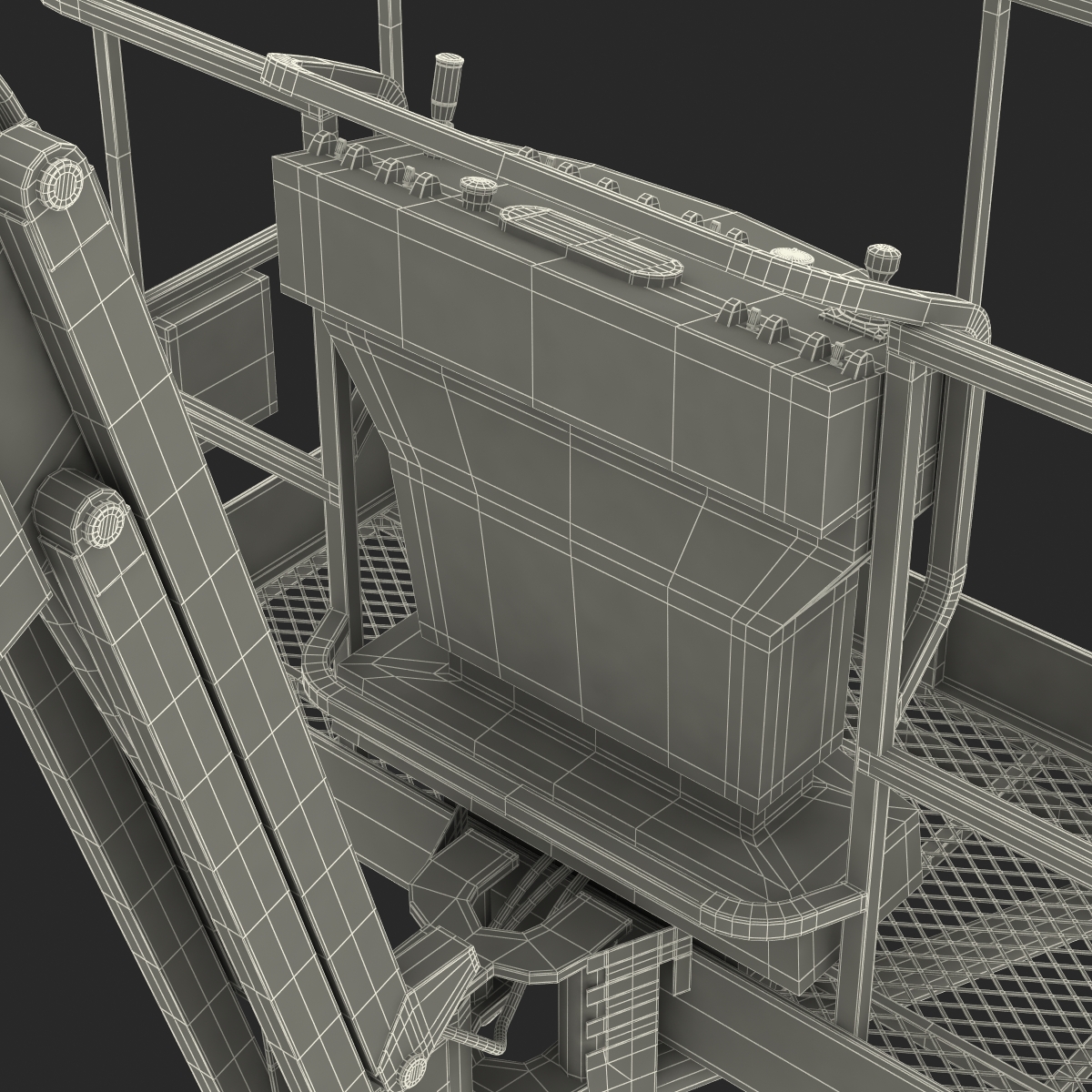 Telescopic Boom Lift Generic 2 Rigged 3D