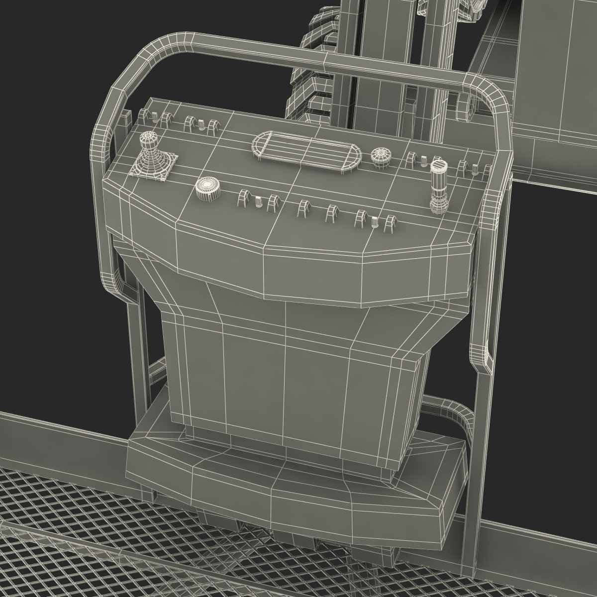 Telescopic Boom Lift Generic 2 Rigged 3D