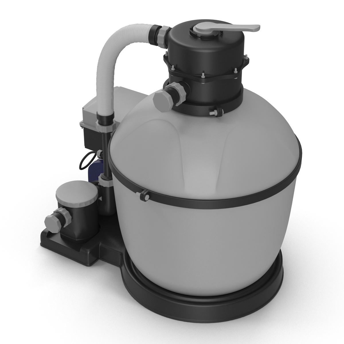 Swimming Pool Water Filter with Water Pump 3D