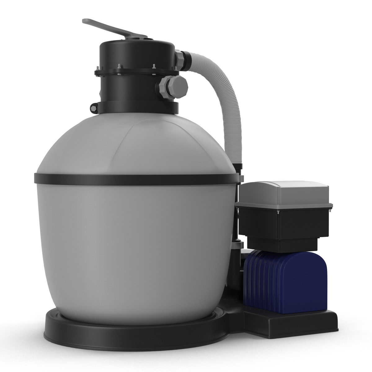 Swimming Pool Water Filter with Water Pump 3D