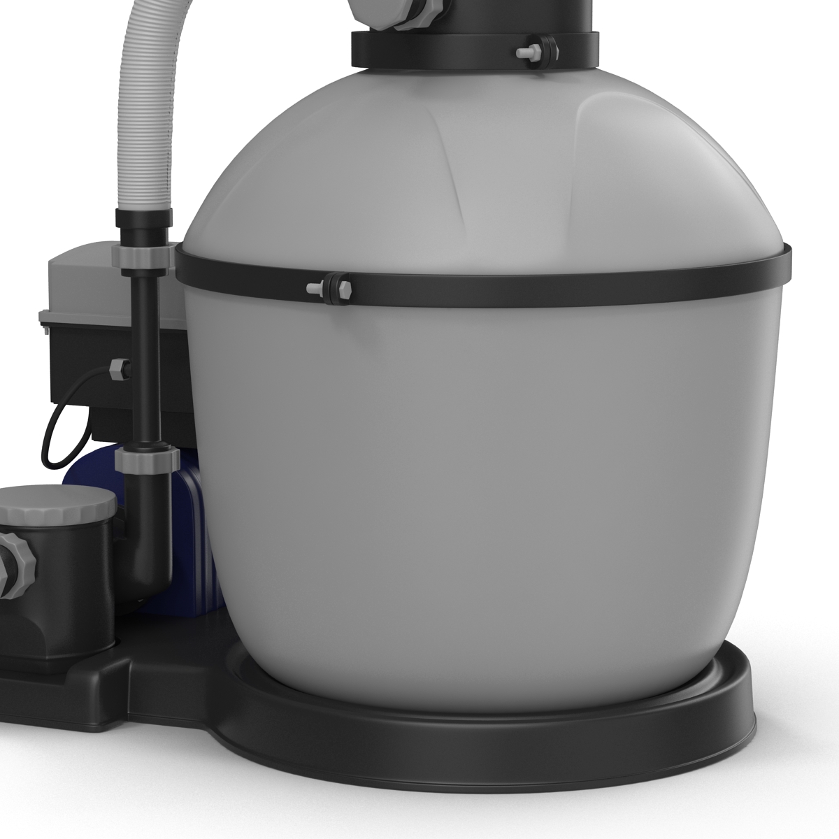 Swimming Pool Water Filter with Water Pump 3D