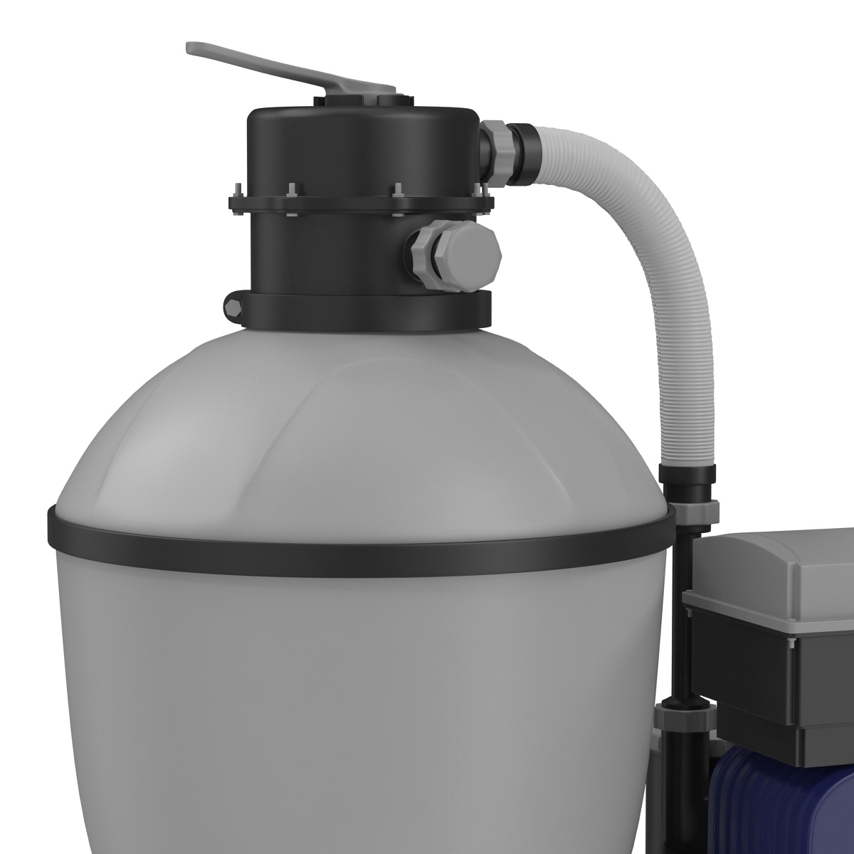 Swimming Pool Water Filter with Water Pump 3D