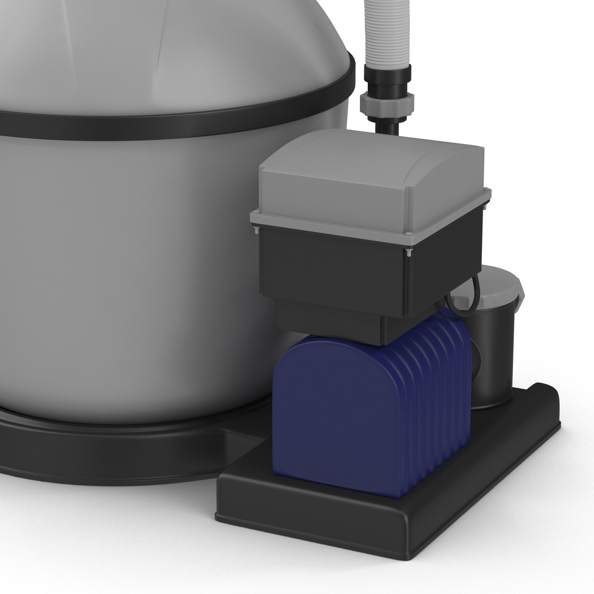 Swimming Pool Water Filter with Water Pump 3D