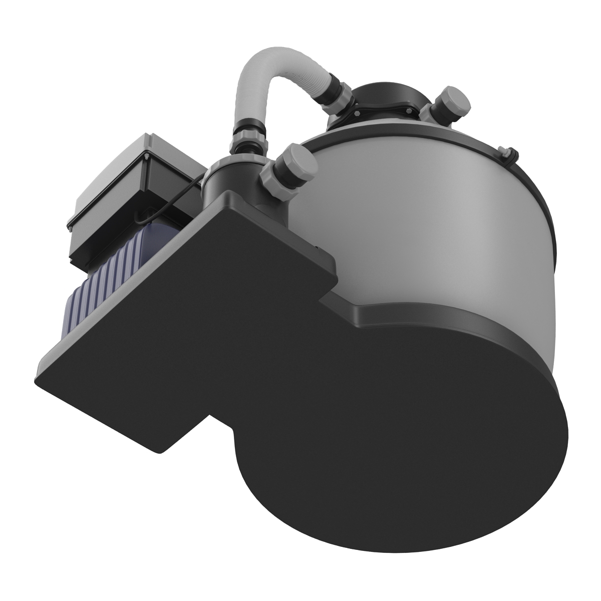 Swimming Pool Water Filter with Water Pump 3D