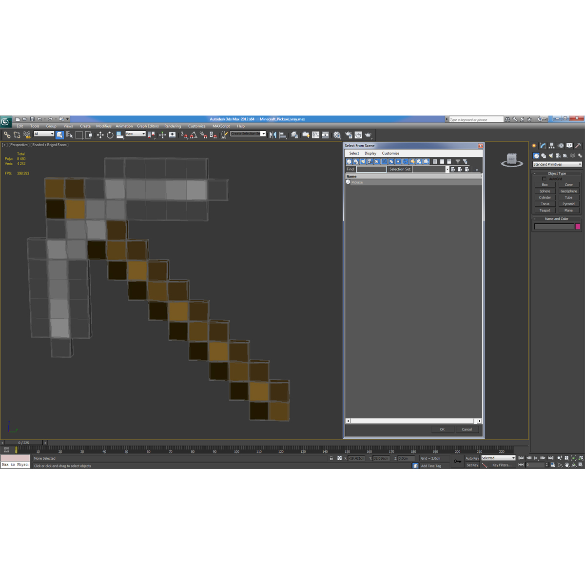 Minecraft Pickaxe 3D